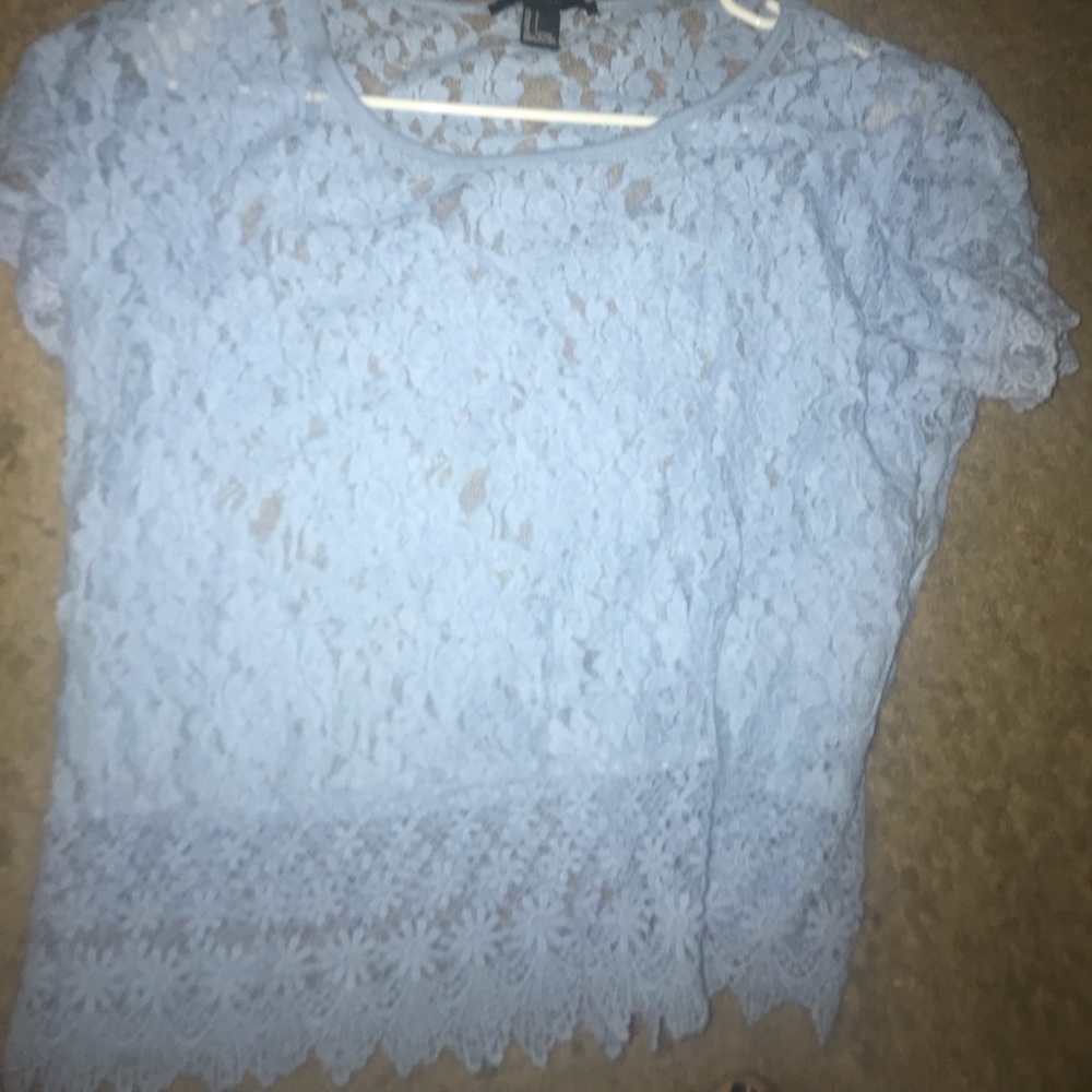 Crochet laces crop top